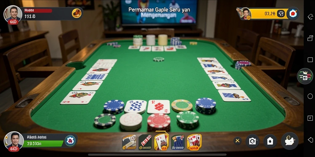 Screenshot menampilkan gameplay seru permainan Gaple.