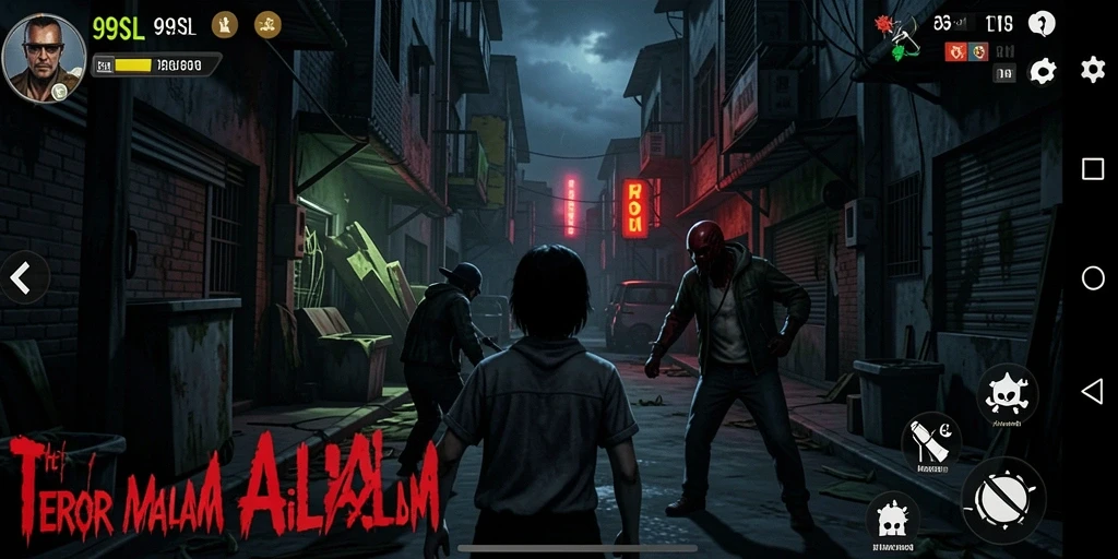 Tampilan gameplay 99SL yang menegangkan dan menyeramkan.