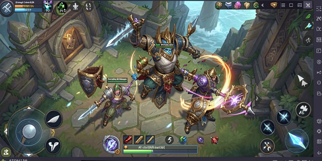 Gameplay menegangkan dalam ATOM138 dengan pertempuran strategi.