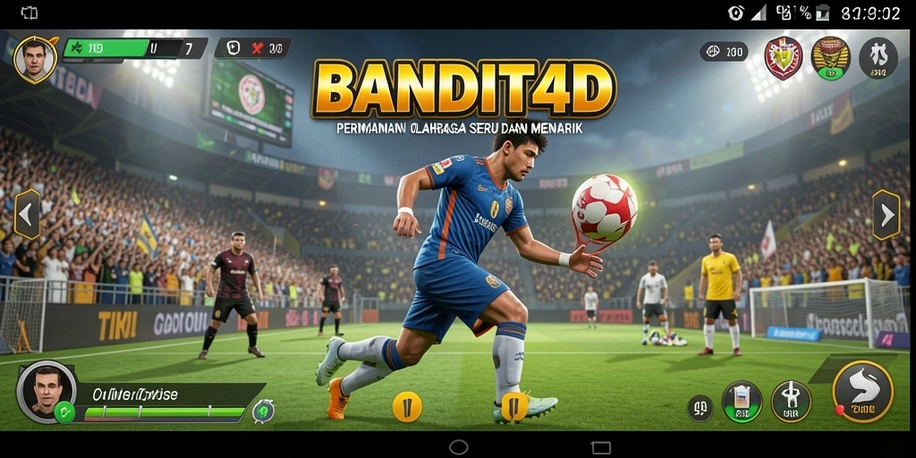 Tampilan gameplay seru dari BANDIT4D dengan fitur olahraga menarik.