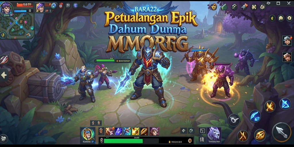Tampilan gameplay epik di BARA22 dengan aksi pertarungan yang mendebarkan.