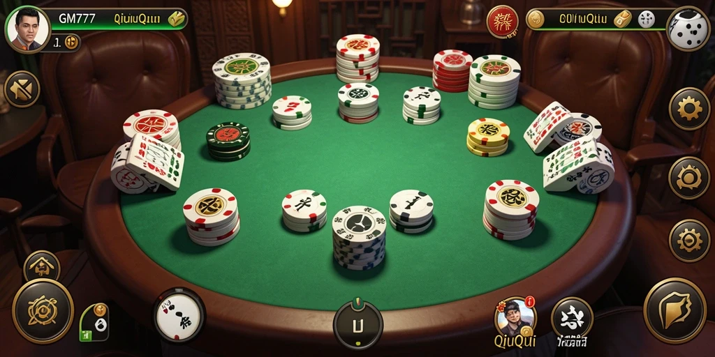 Tampilan gameplay QiuQiu yang menarik dan interaktif.