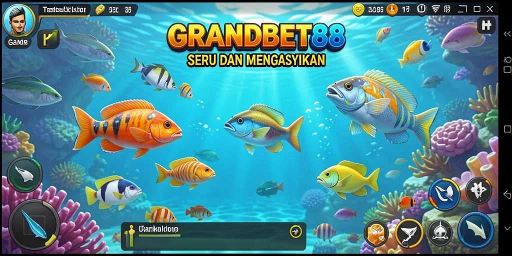 Gameplay seru dalam GRANDBET88 saat menembak ikan.