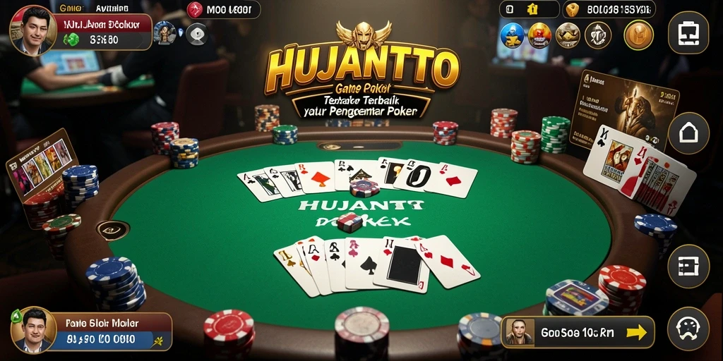 Tampilan menarik dari gameplay HUJANTOTO yang penuh aksi Poker.