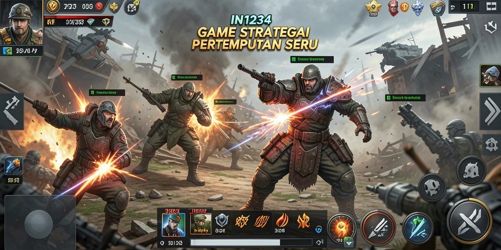 Tampilan gameplay yang menegangkan dalam pertempuran epik.