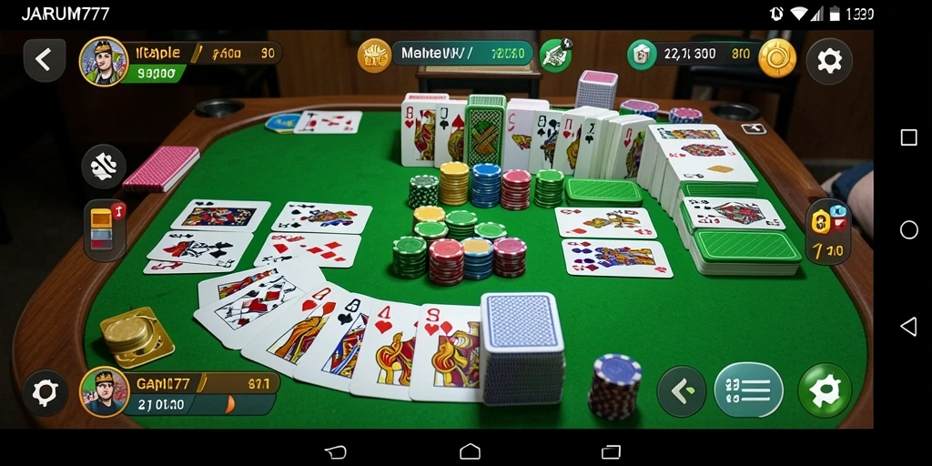Screenshot <strong>JARUM77</strong> menunjukkan gameplay Gaple yang seru.
