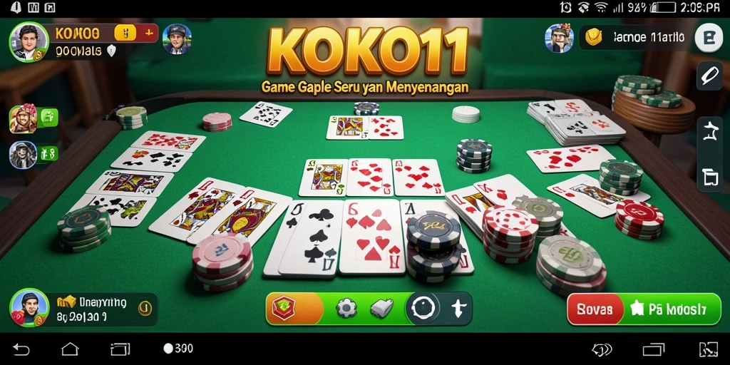 Screenshot gameplay KOKO11 yang menampilkan suasana permainan Gaple