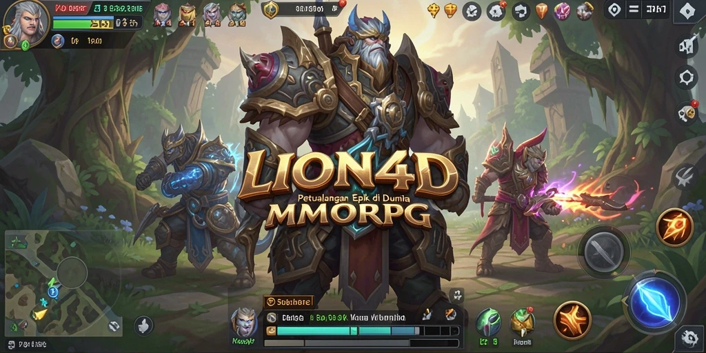 Screenshot gameplay LION4D menampilkan aksi pertempuran yang seru.