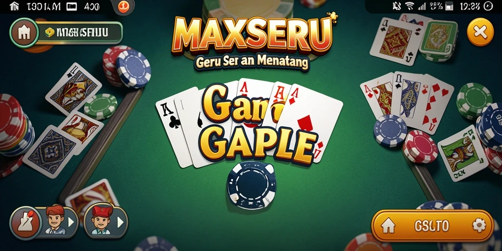 Tampilan gameplay Gaple yang seru dan menantang di MAXSERU.