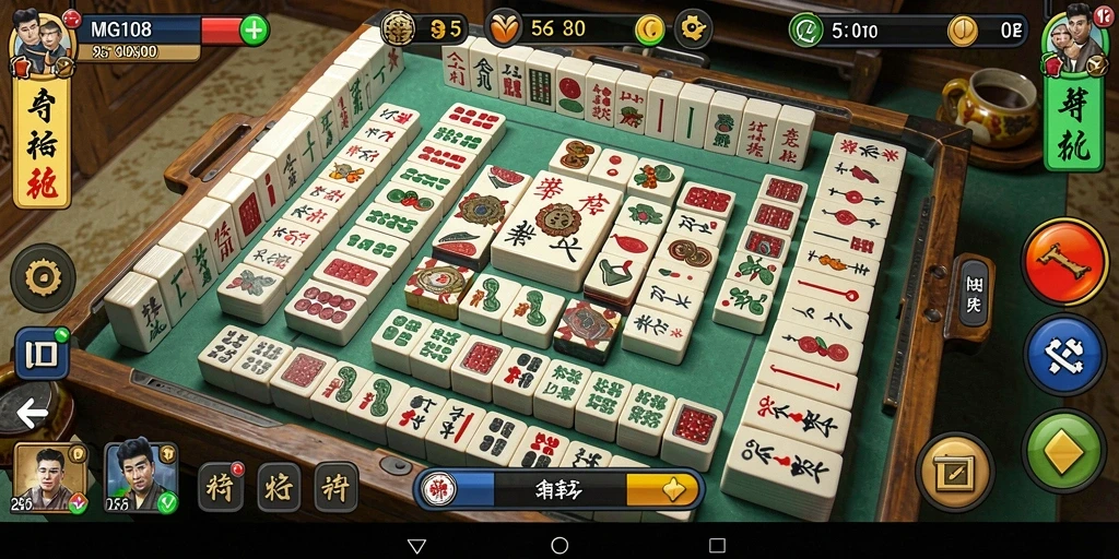 Tampilan gameplay Mahjong yang seru dan penuh tantangan.