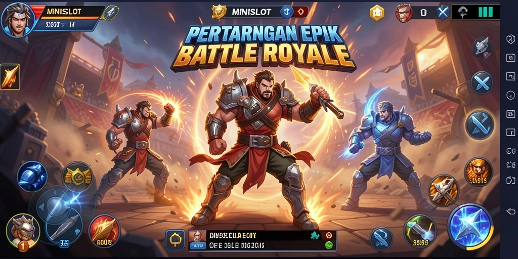 Gameplay seru dengan pertempuran intens di arena.