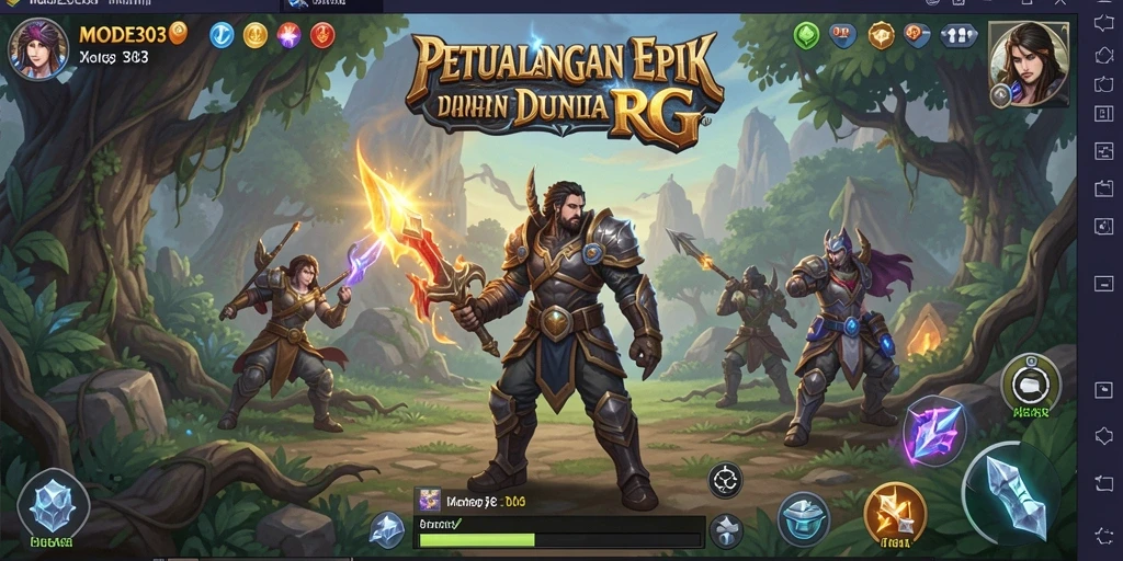 Tampilan menarik gameplay RPG dengan karakter dan dunia yang luas.