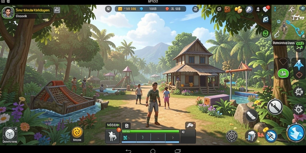 Screenshot MPO08 menampilkan karakter sedang beraktivitas di lingkungan virtual.