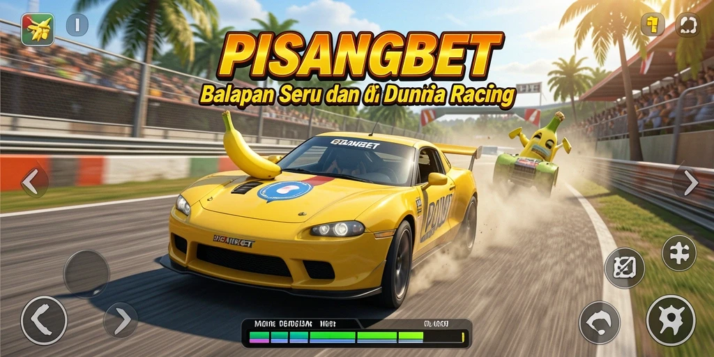 Tangkapan layar utama PISANGBET menampilkan momen balapan yang penuh aksi dan keseruan.