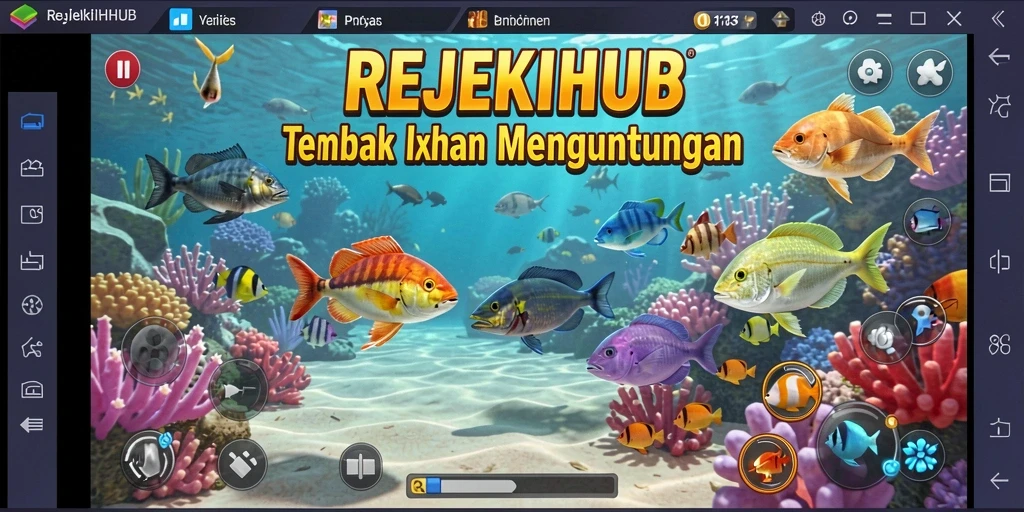 Screenshot gameplay REJEKIHUB dengan tangkapan ikan yang beragam.