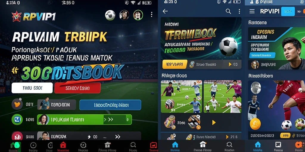 Tampilan menarik dari aplikasi RPVIP1 saat bermain taruhan Sportsbook.