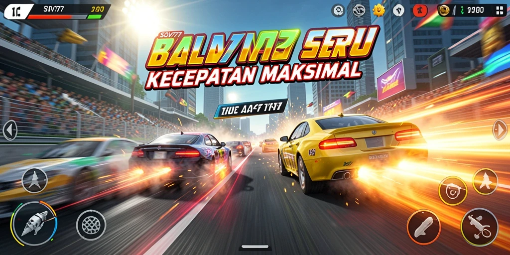 Tampilan gameplay SOV777 yang menampilkan balapan cepat dan menarik.
