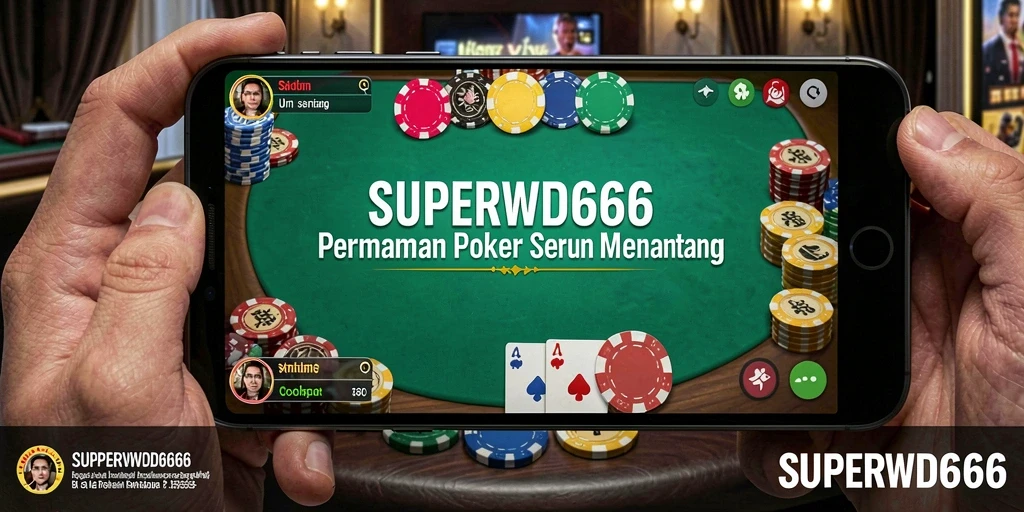 Screenshot gameplay SUPERWD666 yang menampilkan aksi poker yang mendebarkan.