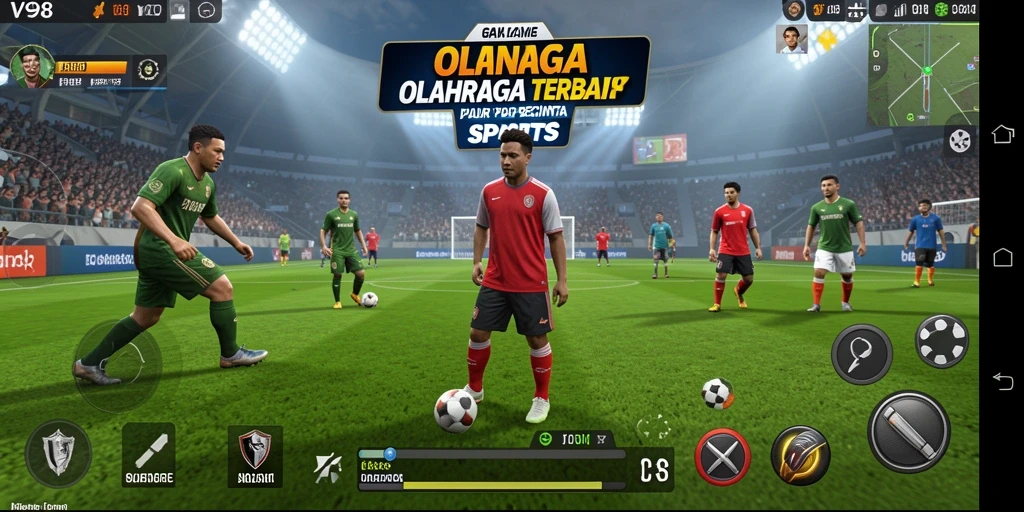 Tampilan menarik dari gameplay V98 di cabang olahraga favorit.