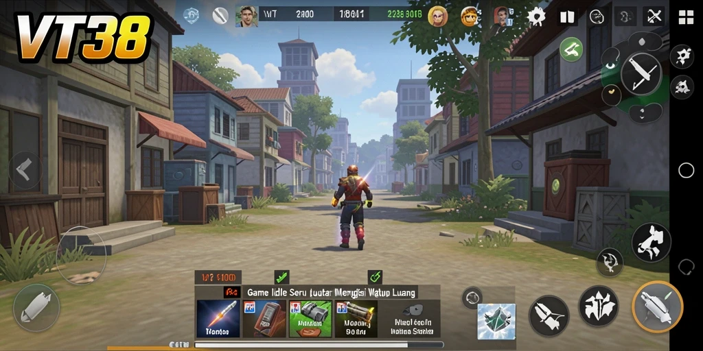 Tampilan gameplay seru VT38 yang penuh dengan aksi Idle.