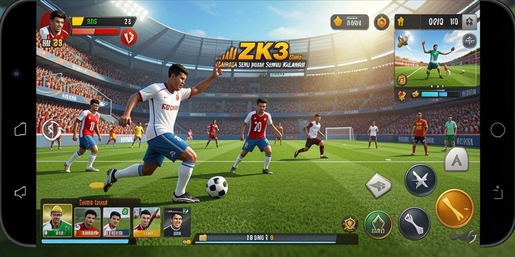 Tampilan gameplay ZK3 yang dinamis dan seru.